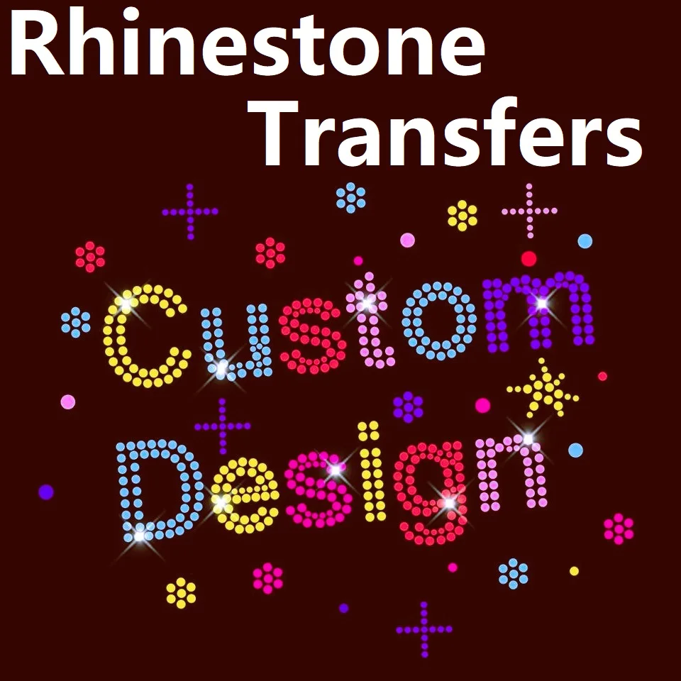 Aprise -  Custom Made Rhinestones Transfer Rhinestone Iron on Heat Transfer Motif Customized