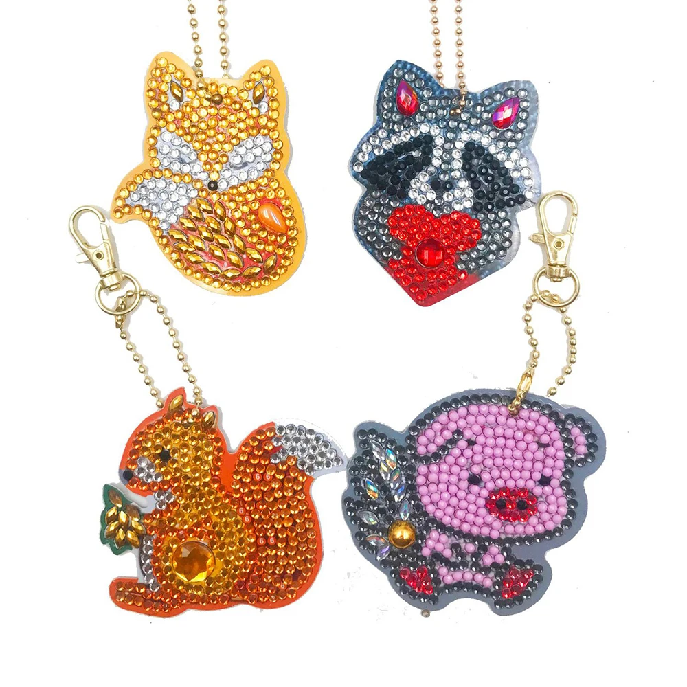 Белка, бриллиантовая живопись, брелок, подвеска «сделай сам», медведь, брелок, алмазная живопись, животное, брелок, рекламный подарок