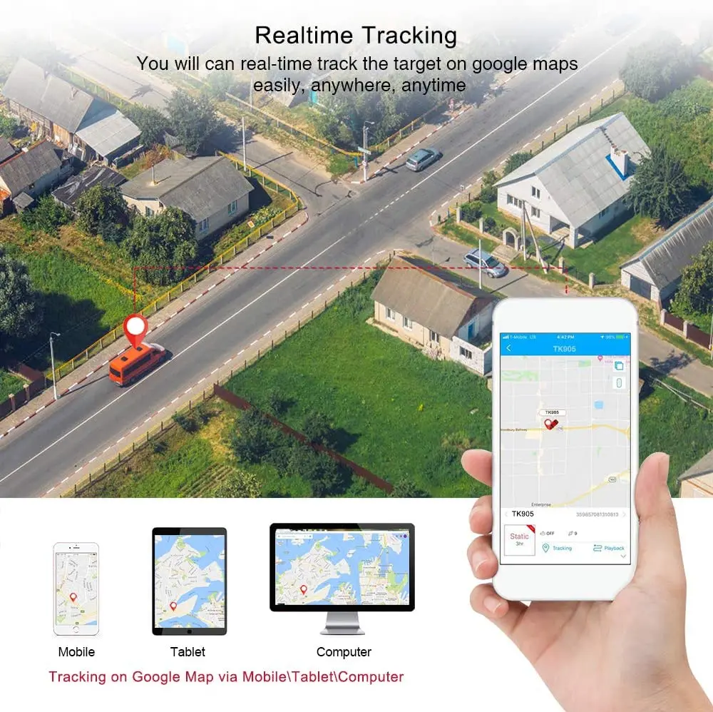 TKSTAR 7800mAh Magnetic  4G TK915 GPS Tracker locator Real-Time Vehicle Tracking Device for Car Taxi Truck Bus Boat