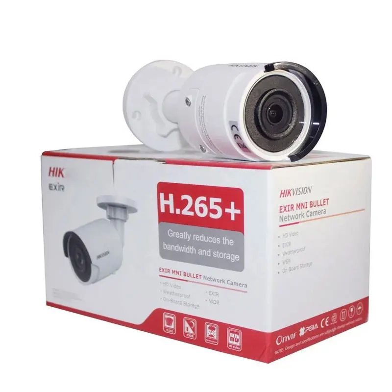 Oem Hikvision 4k 4mp Cctv Camera Poe Colorvu H.265+ MicSD Card Fixed Bullet Ip Network Camera With splendid LowLight Performance