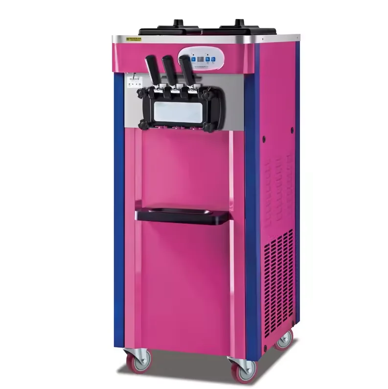 3 Flavors Automatic Soft Serve Commercial Ice Cream Machine Italian Gelato Making Ice Cream Makers