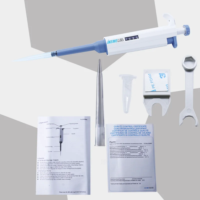  Механическая автоклавируемая пипетка 0 1 мкл ~ 10000 многофункциональная одноканальная Регулируемая