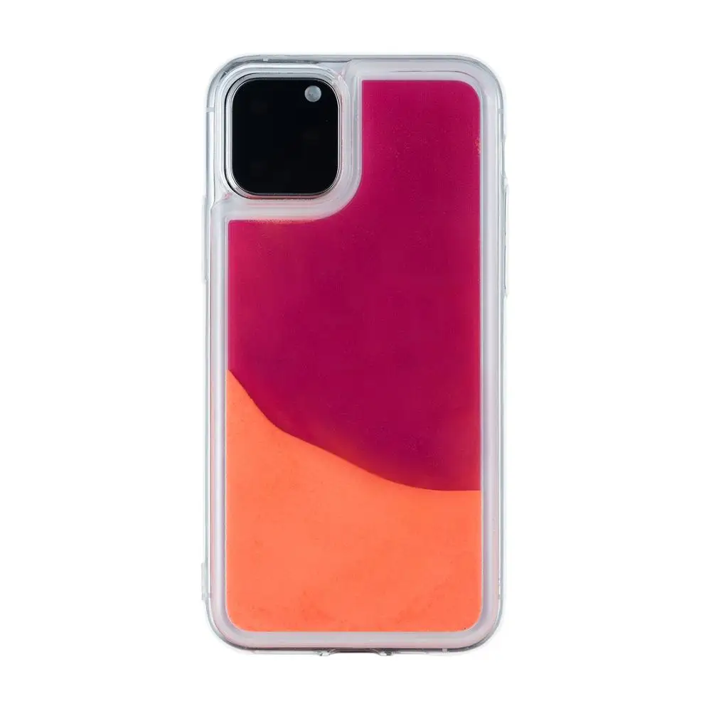 Мягкий чехол для мобильного телефона с неоновым песком и водопадом из ТПУ с зыбучим песком и сияющим жидким блеском яркие чехлы