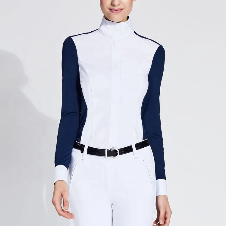 EW 2021 Custom Long Sleeves Equestrian Shirts Horse Riding Shirts For Women