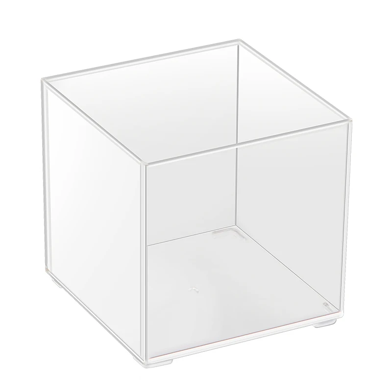 Усовершенствованная прозрачная утолщенная гидропонная ваза для дома и офиса квадратная маленькая ударопрочная