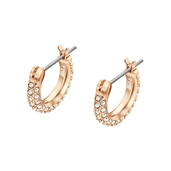 
Fashion all-match semicircle design diamond earrings Swarovski 