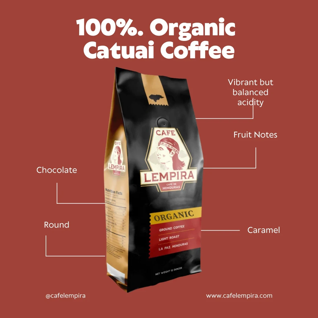 DISCOUNT SALE Honduran Coffee Organic Ready To Ship 12Oz Medium Roast Ground Coffee Powder Private Label Wholesale in Smooth Taste in top Quality