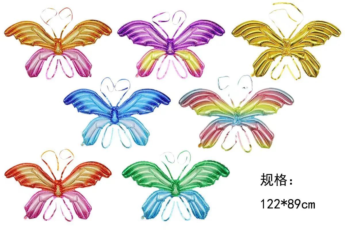 Новое поступление 2023, фольгированные воздушные шары в виде крыльев, бабочек для детей, украшение для дня рождения, черный Гелиевый шар в виде летучей мыши, принадлежности