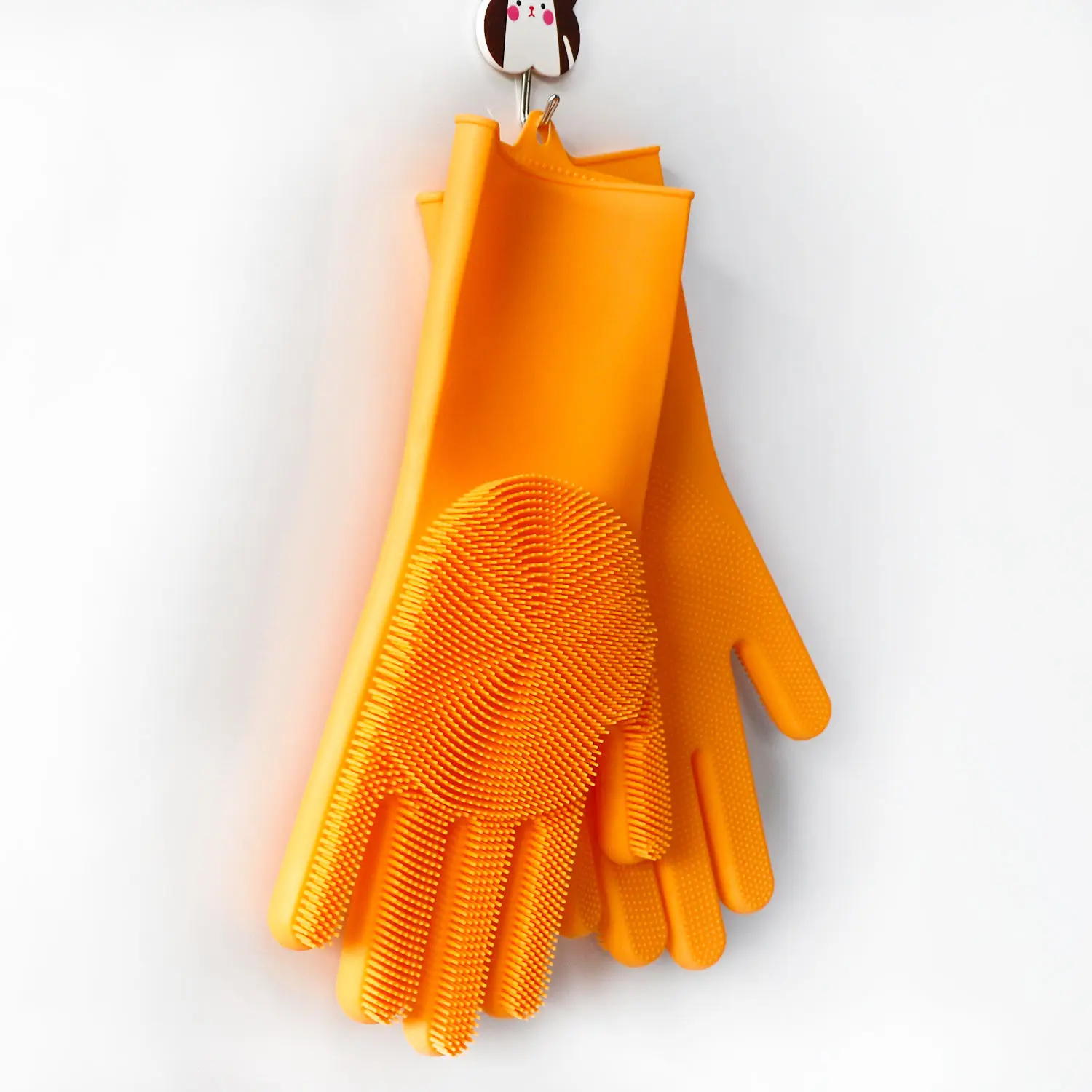 Durable Reusable Household Silicone Long Hand Magic Dishwashing Pet Kitchen Cleaning Glove