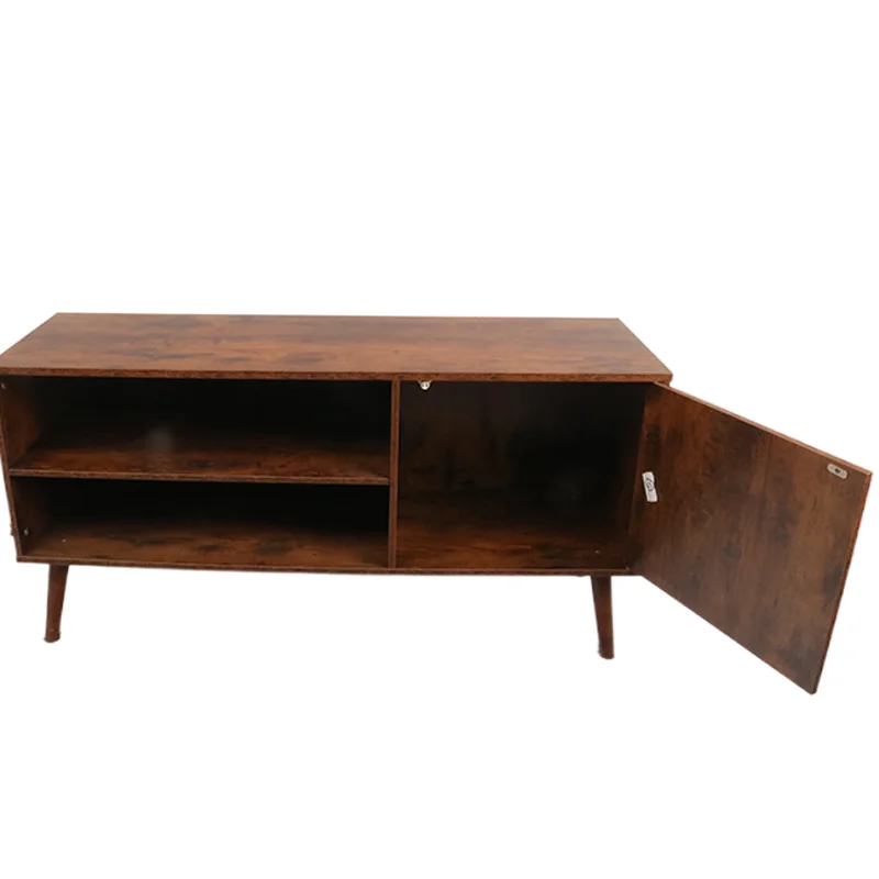 modern design brown luxury coffee table and tv cabinet with storage high grade panel wood style living room tv cabinet