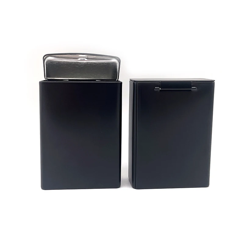 Black rectangle pencil metal box factory wholesale stationery box playing cards tin box in stock
