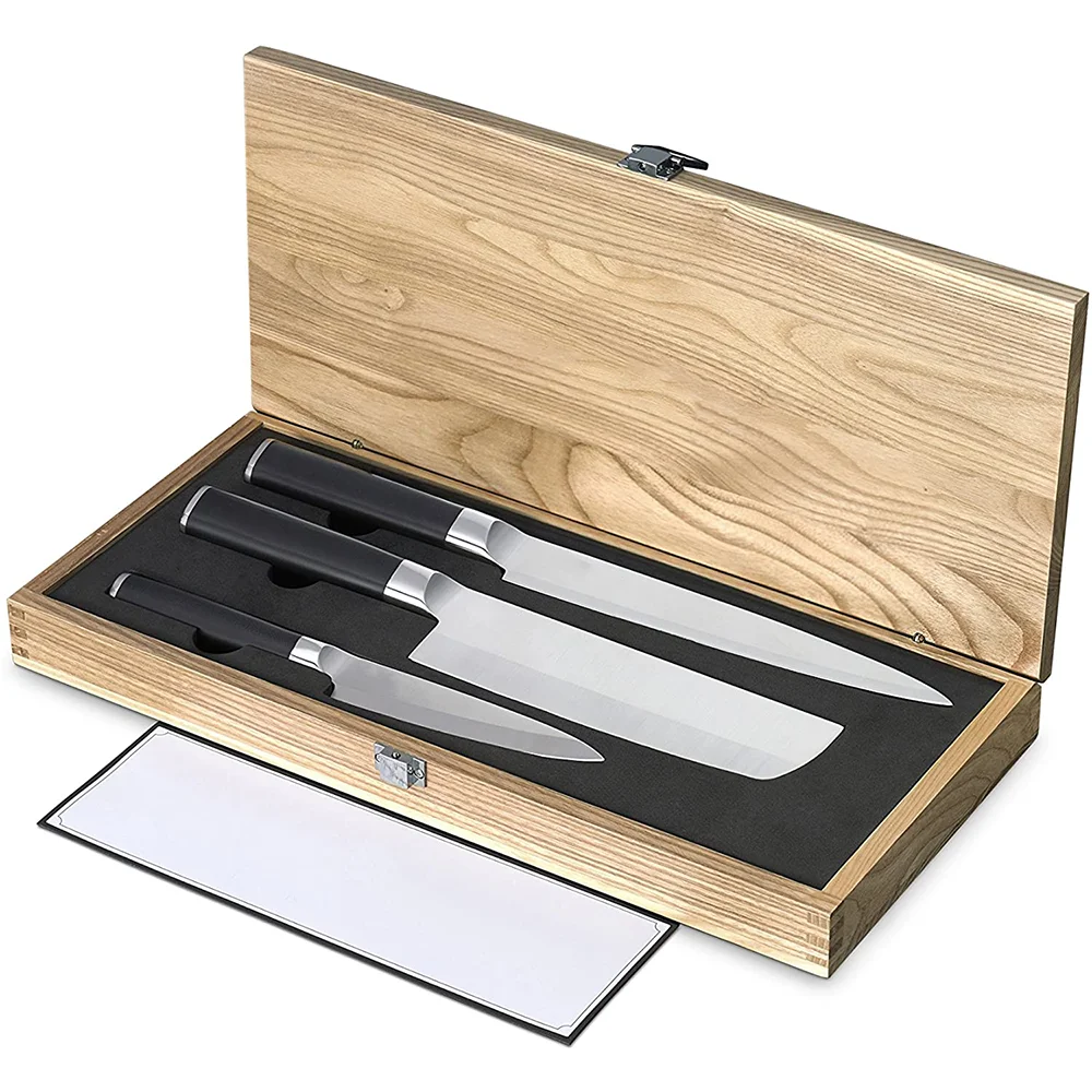 lo mas vendido Stainless steel Japanese Chef Knives Kitchen Knife Set With Wooden Gift box 2024 set de cuchillos para cocina