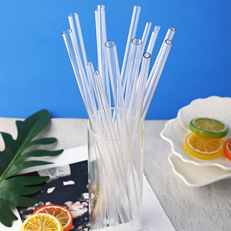 Портативные жесткие пластиковые соломинки для чая