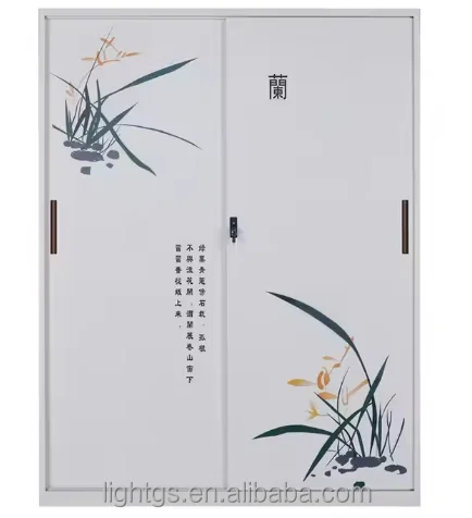 Metal Wardrobe Manufacturers Two Door Wardrobe With Sliding Doors Closet Cabinet Locker Steel Wardrobe