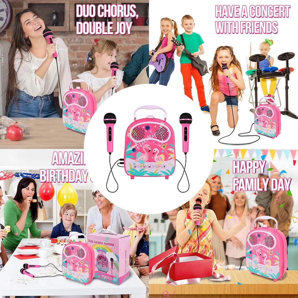 2021 New Arrival Toys Electronics Instruments Children Kids Carry Bag Stereo Music Box Kids Microphone Karaoke System Machine