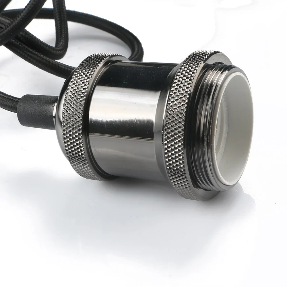 220V электрическая лампочка эдисона Лампа socket E27 держатель винтажные светодиодные лампы Эдисона с крепежные зажимы для Резьбовая муфта бронзовая подвеска адаптер ламп