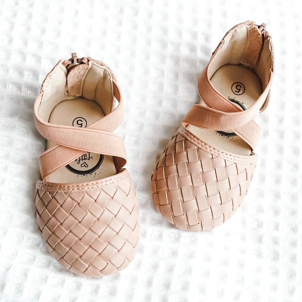 Trendy Spring Summer Kids Sandals Genuine Waxed Leather Woven Sandals For Toddler Girls