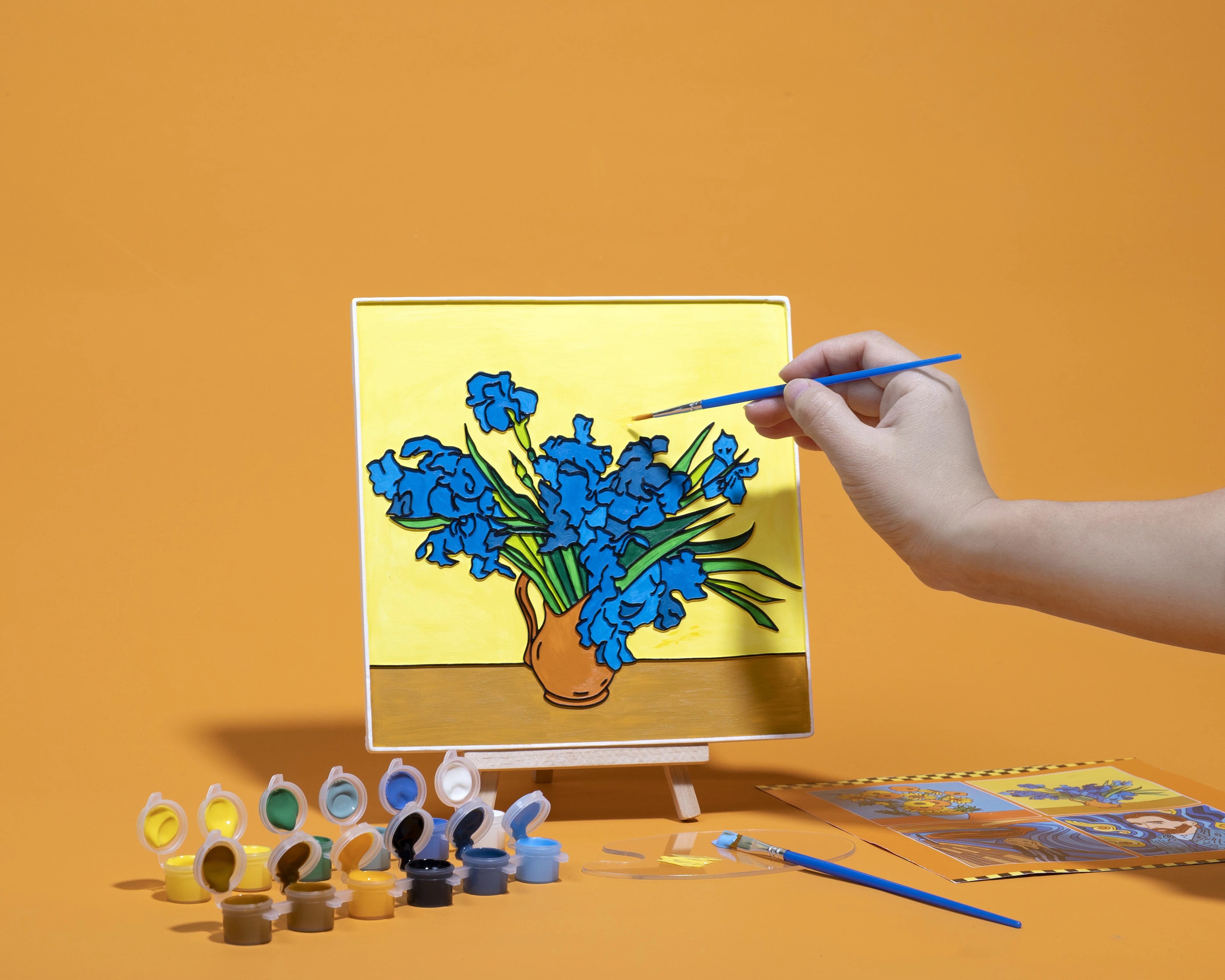 crafts diy child fine arts drawing toy 2024,World Famous Paintings plaster painting,kid handmade education coloring toy kit,gift