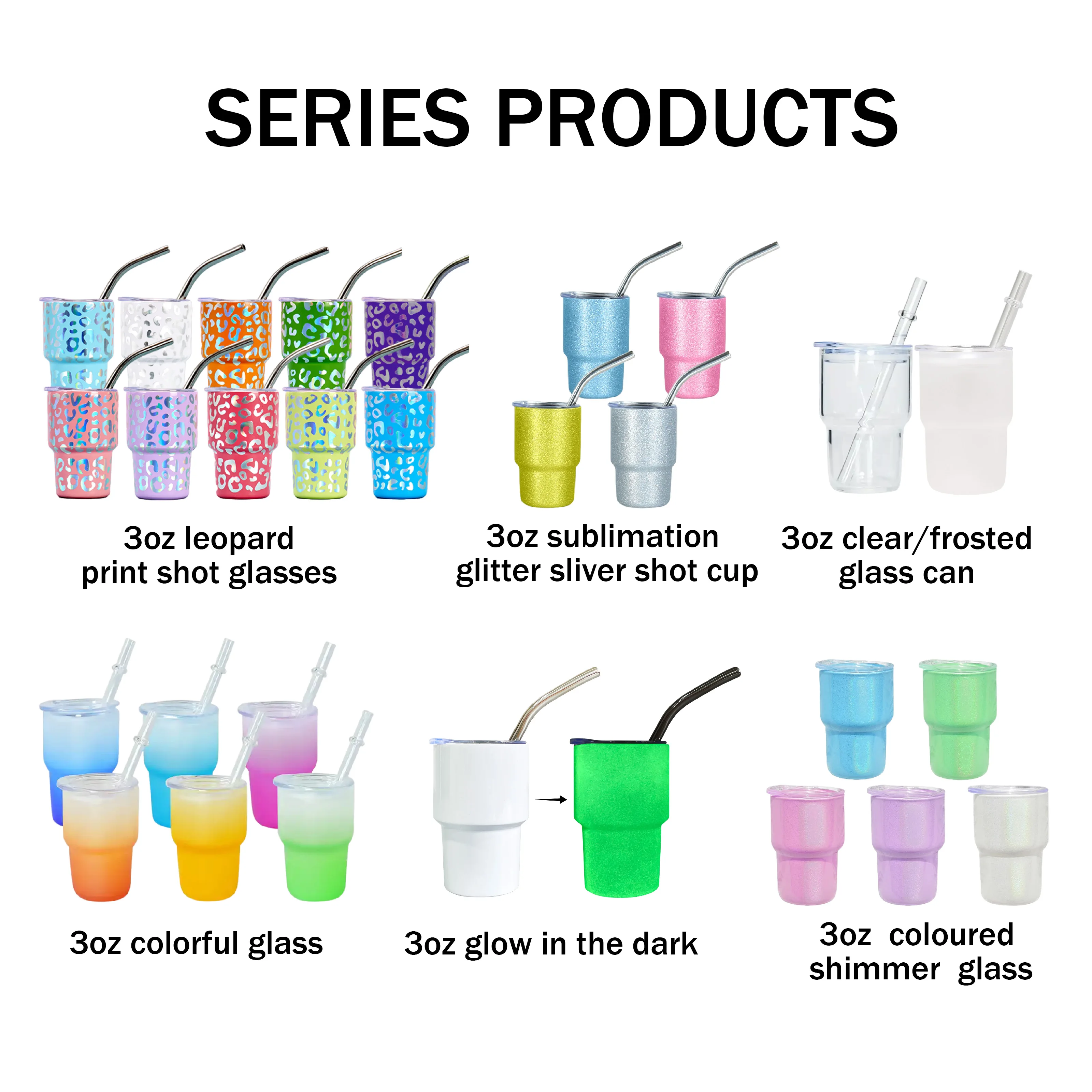 Amazon Hot Selling 2oz 3oz Whisky Drinking Stainless Steel Sublimation Mini Tumbler Shot Glass Cups with Straw for Home and Bar