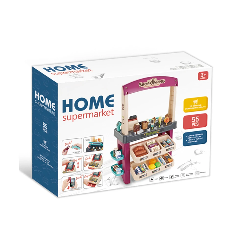 HW игра для покупок электрическое освещение музыка круглая ролевая супермаркет стоячая игрушка детей