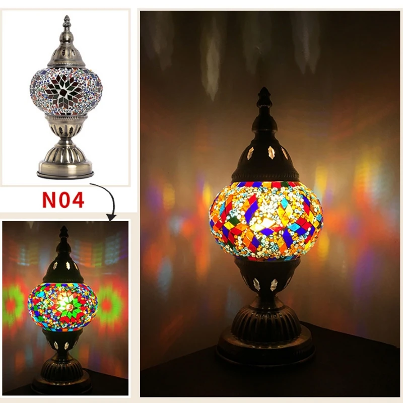 New Arrival Modern DIY Turkish Mosaic Glass Art LED Table Lamp Creative Handmade Gifts Kit Home Decoration Parent-Child