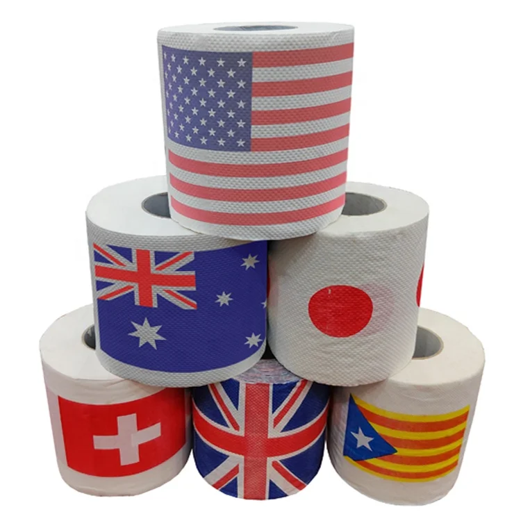 Damon-Tissue custom printed flag toilet paper
