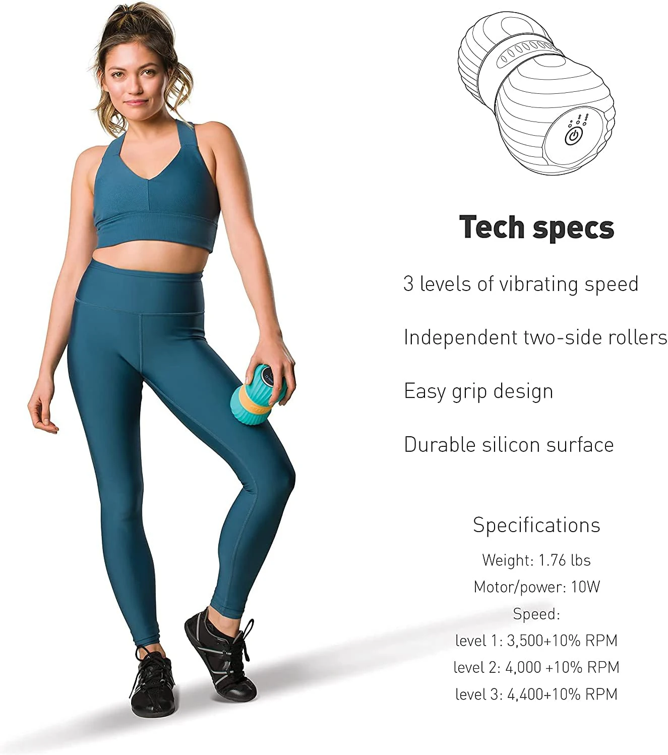 Phenitech Electric Double Peanut Massage Balls for Myofascial Release, Trigger Point Therapy Massage Roller Ball