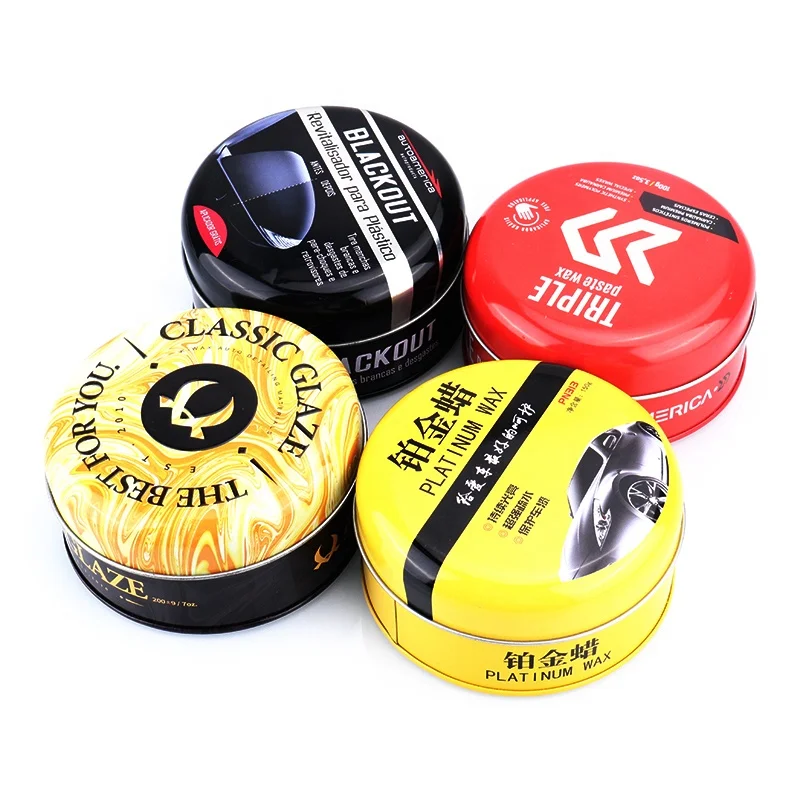 Hot sale custom printing luxury colorful auto polish wax car wax empty metal tin box