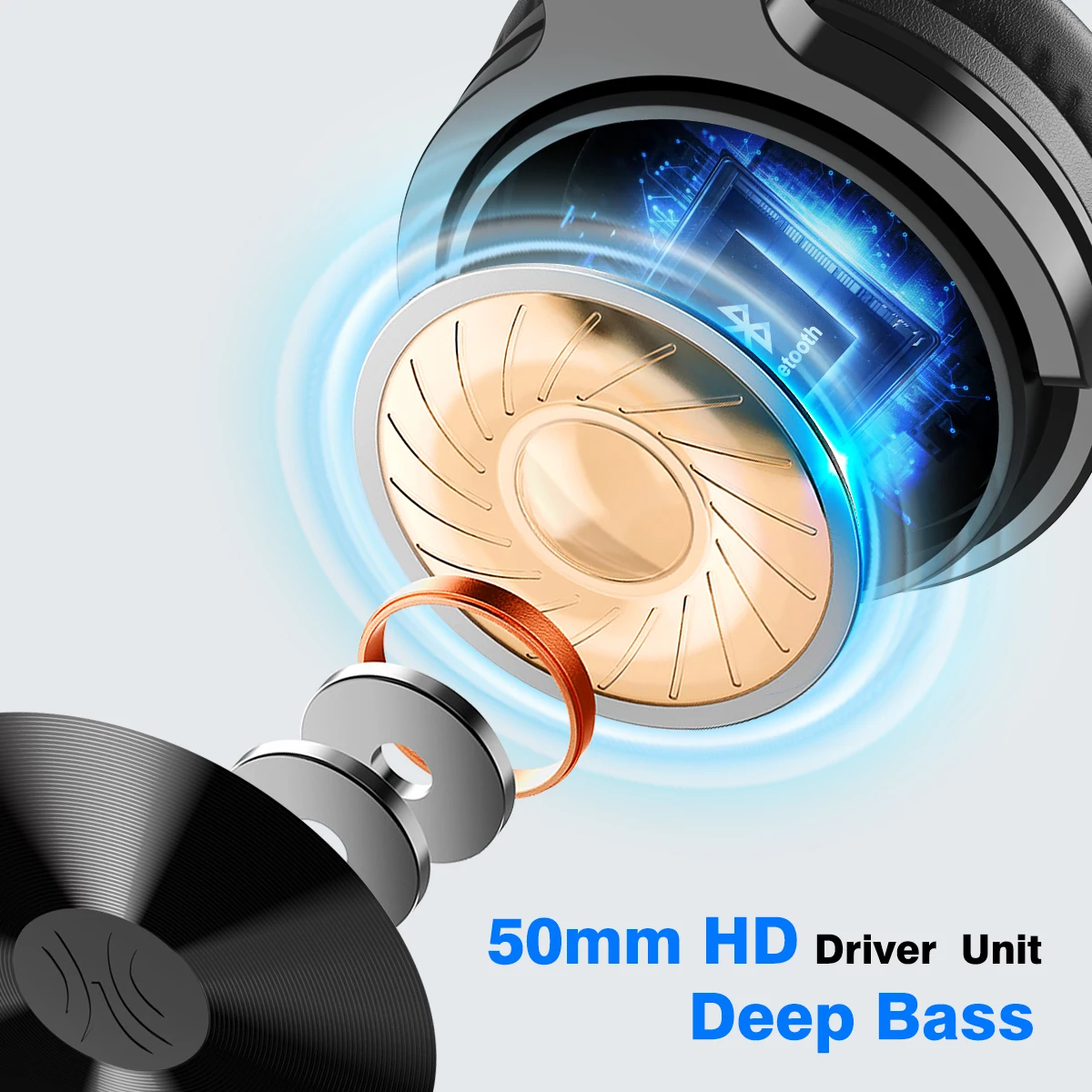 Oneodio Foldable Over Ear Headphones Super Bass Wired Wireless Headset 5.0 With Extended Microphone Music