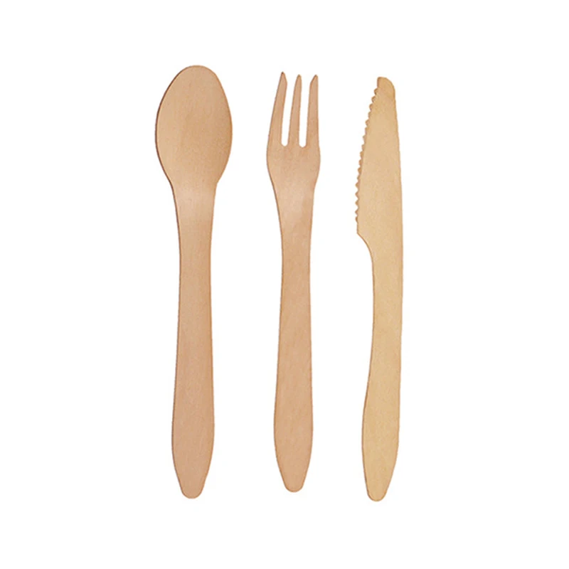 Eco- Friendly Biodegradable Disposable Cutlery Natural Wooden Fork
