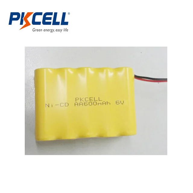 PKCELL Industrial Ni Cd 6v Nickel-cadmium AA/AAA 700mAh,800mAh,900mAh rechargeable battery pack for RC toy