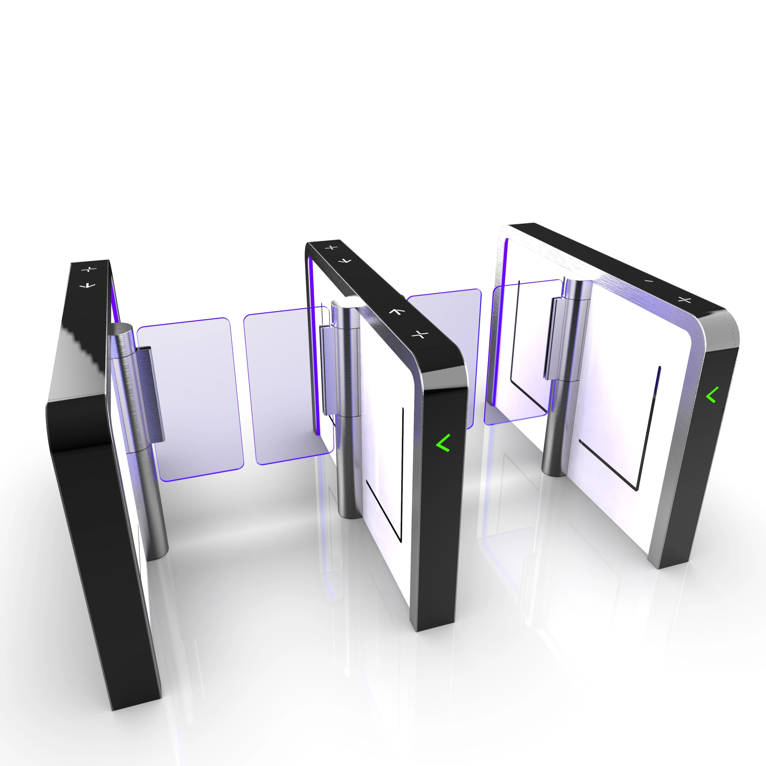 Intelligent automatic Gates Swing Speed Gate Glass Turnstiles For Office Building