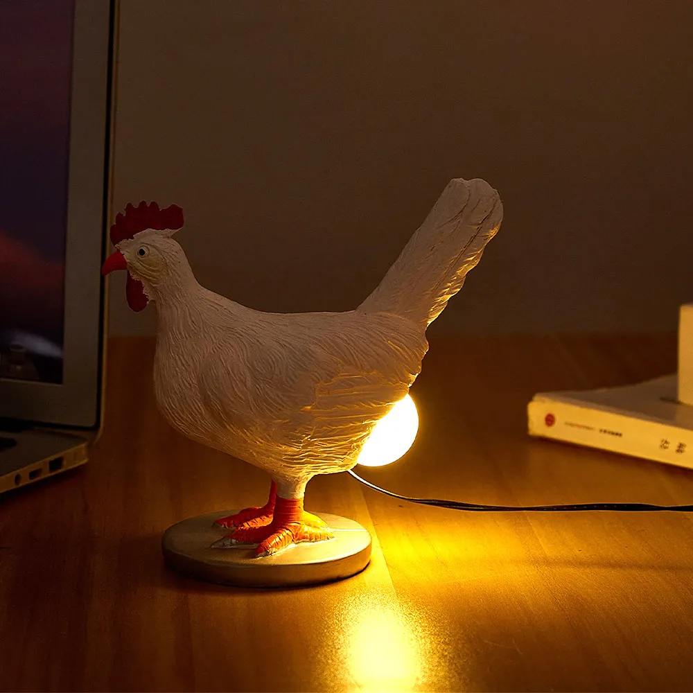 Interesting 3D Hen Lays Eggs Shaped LED USB Powered Table Lamp, Night Light for Birthday Gifts