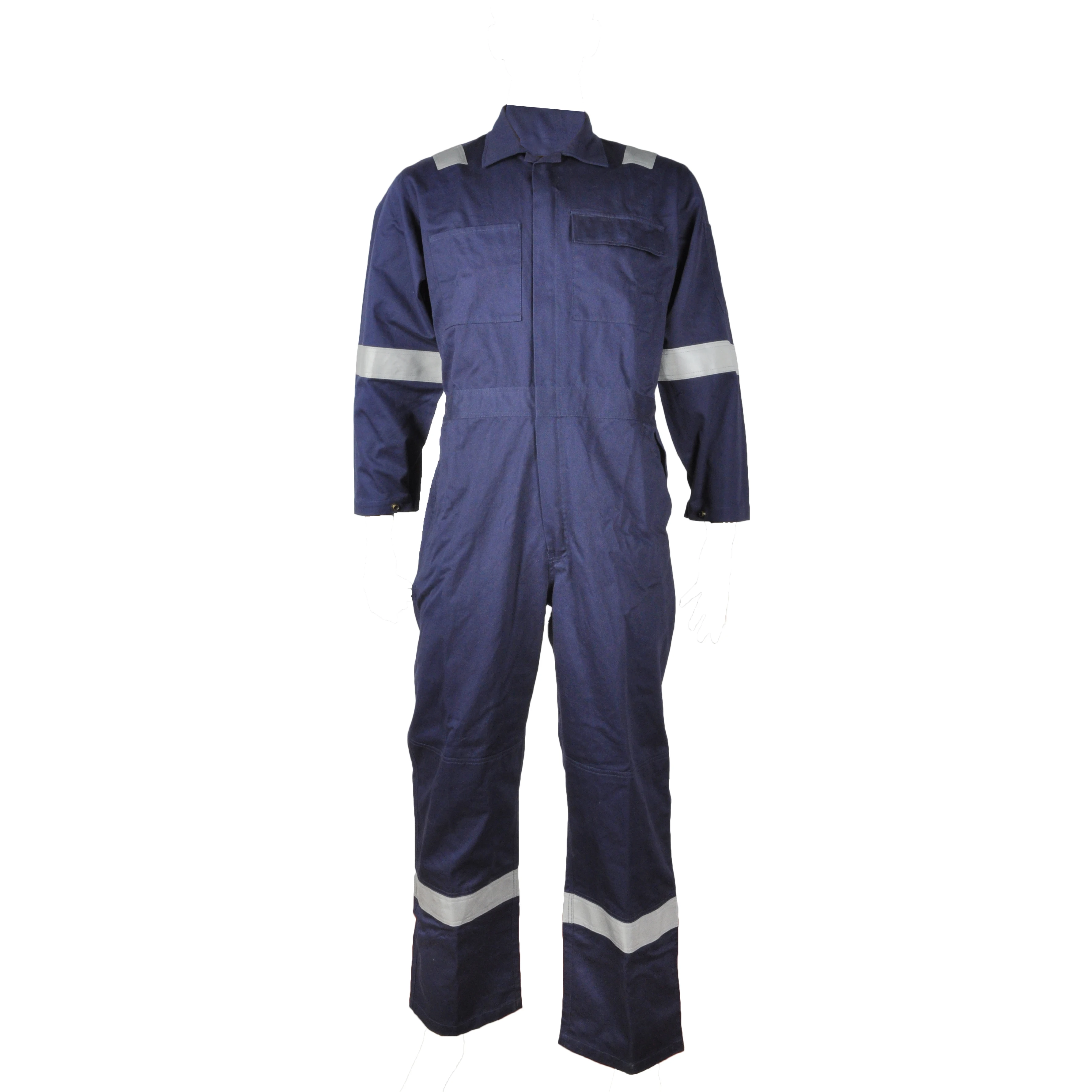 wholesale cotton anti static fiber flame fire resistant retardant anti static coverall clothing for oil and gas industry