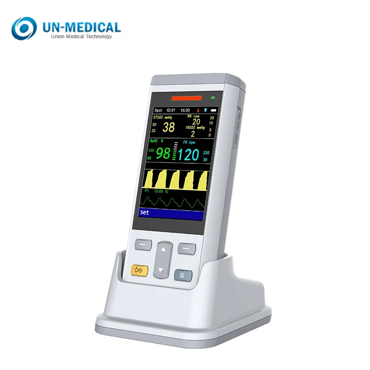 
PC100 CE Approved Medical Portable Pulse NIBP Monitor with Protective Case 