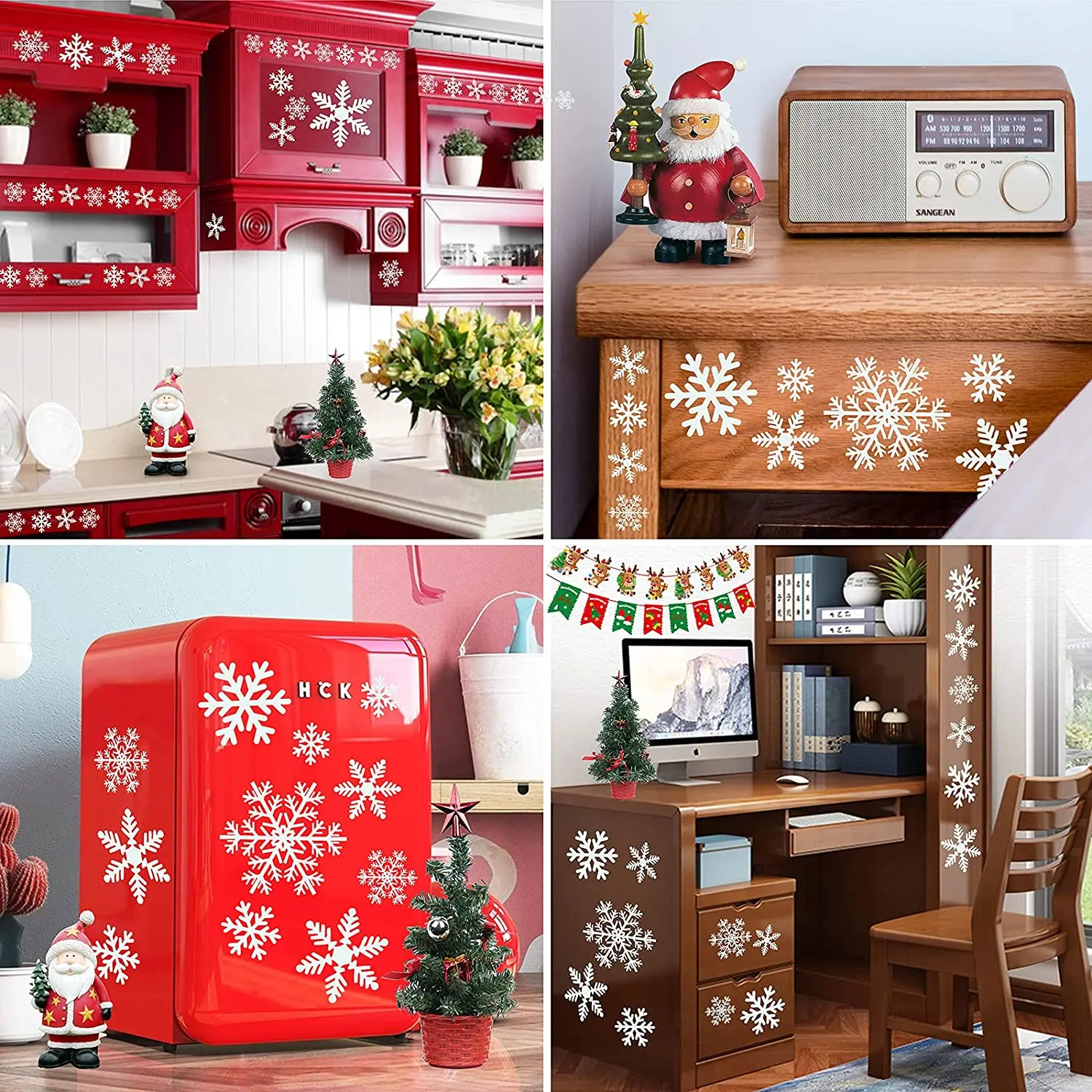 Christmas Window Decorations Christmas Window Stickers Static Snowflake Stickers Reusable Stickers