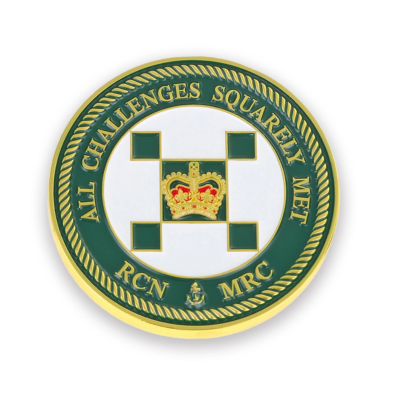 Дешевая оптовая продажа на заказ Мягкая Твердая эмалированная сувенирная монета металлическая Золотая королевская канадская военно-морская