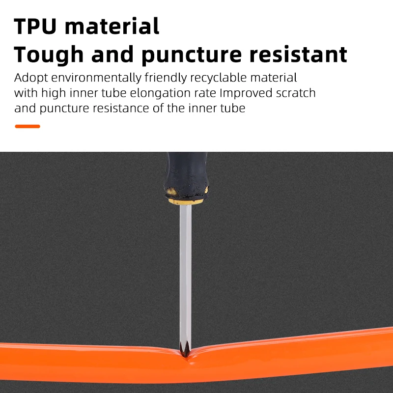 WEST BIKING 700C Road Bicycle TPU Inner Tube Nozzle Length 65 Small Orange Tire Cycling Accessories Mountain Bike Tires