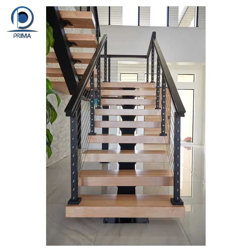 Staircase Modern Glass Railing Invisible Wooden Box Step Floating Stairs Cost