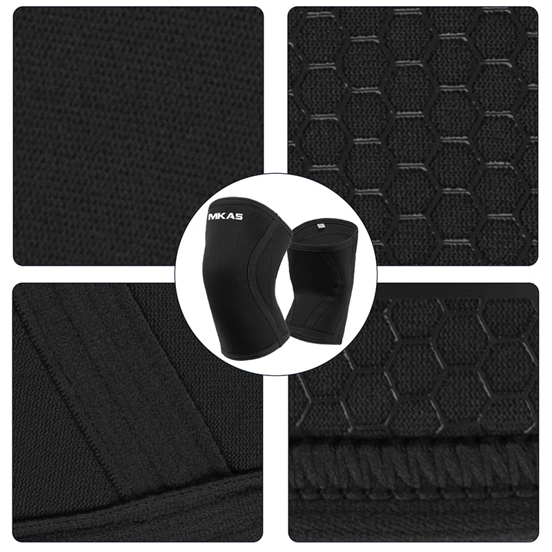 MKAS Scr Weightlifting Breathable Compression Professional Sports Knee Protector Brace Support 5Mm 7Mm Neoprene Knee Sleeves