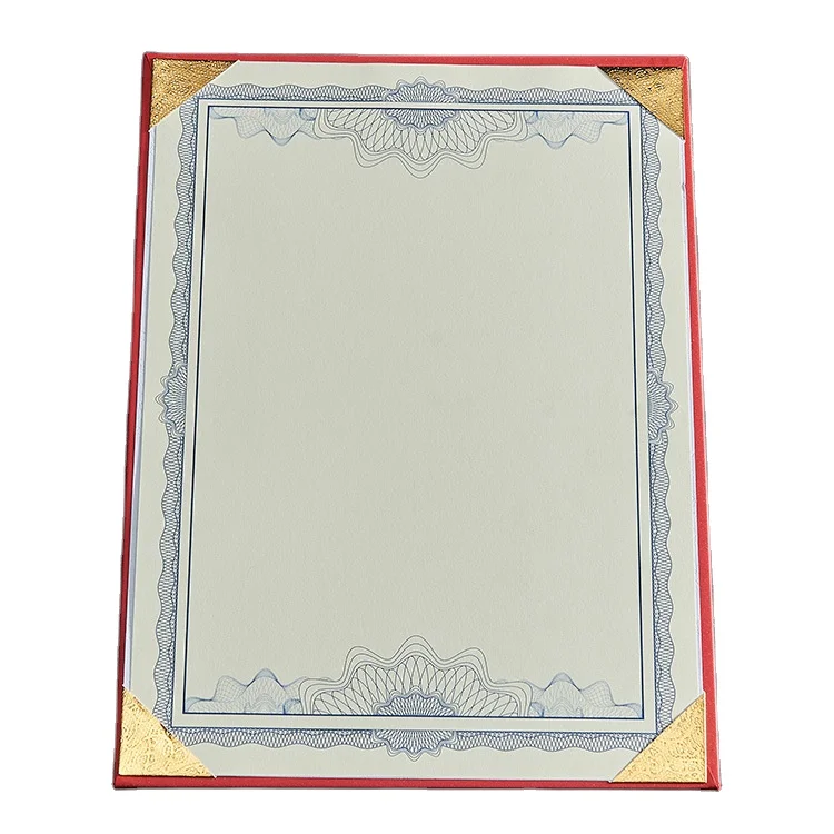 
Hot sale custom printed company degree certificate paper with security feature anti-counterfeit certificate Offset printing 