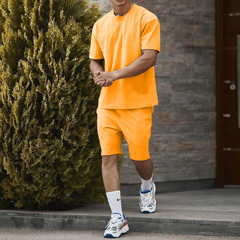 Mens Clothing Set Wholesale Vendors Custom Clothing Vendor Custom Personal Logo Mens Fitness Clothing for Summer