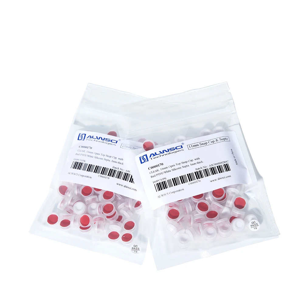 ALWSCI 2ml snap vial clear 11mm snap cap kit for hplc analysis
