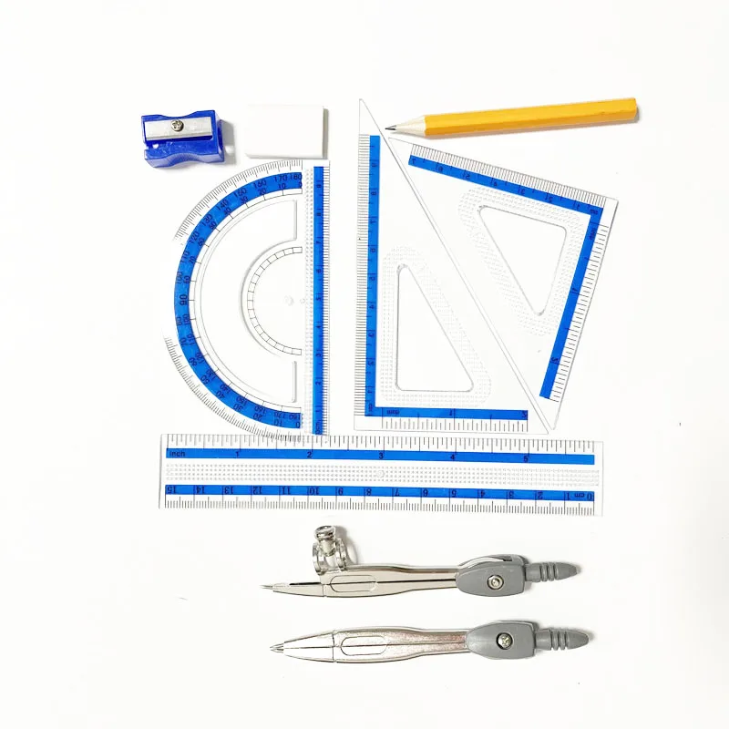 Бесплатный образец Премиум качество супер Маршал металлические школьные канцелярские принадлежности компас ящик математический набор