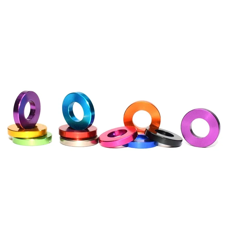 High Quality Flat Head Colorful Washer Electrical Computer Accessories Aluminum Alloy  Washer