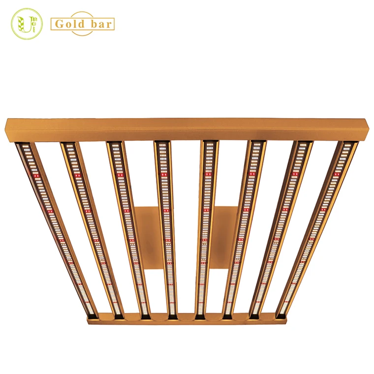 
Manufacturer Brightest 1000Watt Samsung 301b full spectrum 660nm detachable led grow lights for indoor growers Gold Bar K1 Series Detachable 1000W 8Bars Full Spectrum