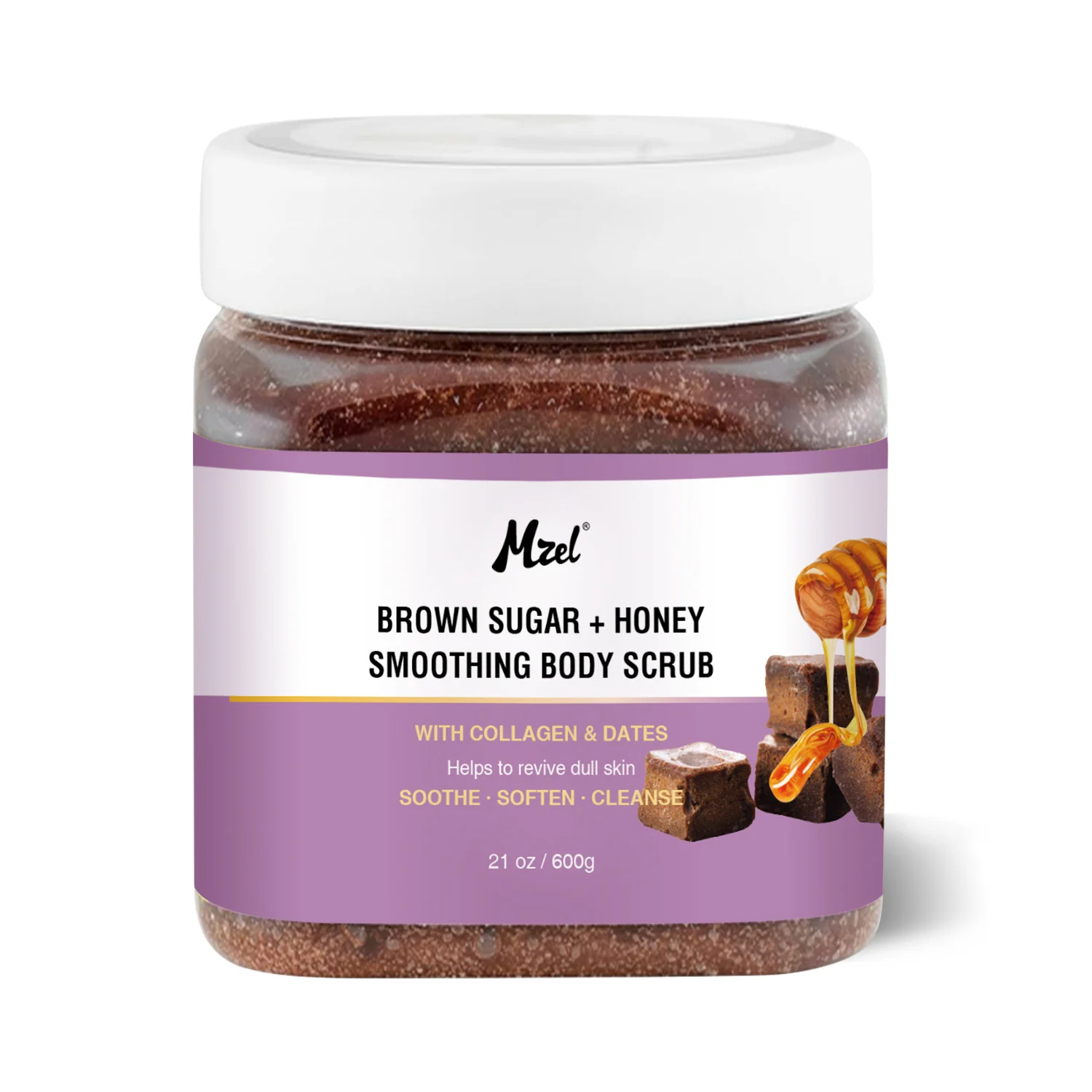 Private Label Natural Organic Honey Brown Sugar Body Scrub Moisturizing and Exfoliating Hand, Foot Scrub