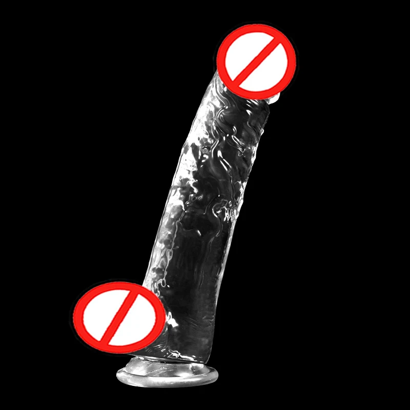 
24.5cm (9.64 inch) full length realistic natural crystal dildo for women masturbator adult sex toys dildo crystal color 
