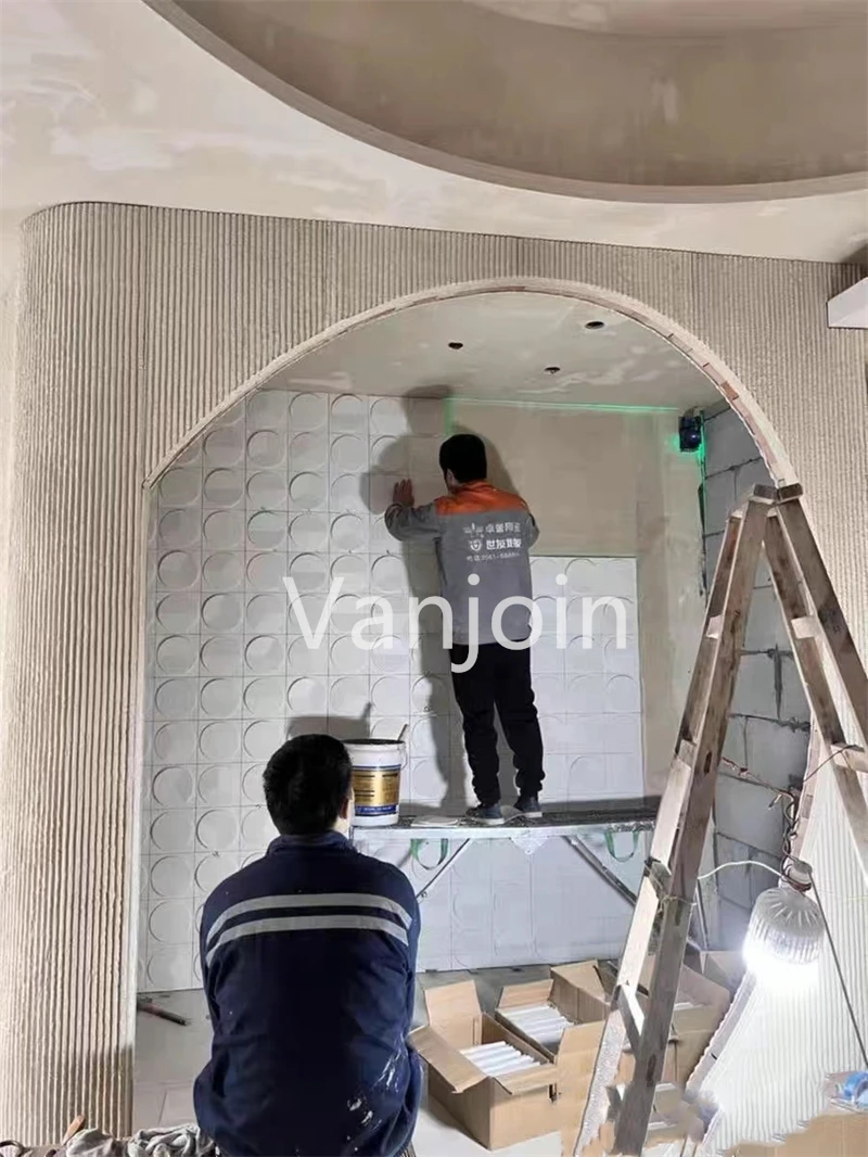 Round design PU stone Faux Artificial PU Stone for Exterior Wall Decoration