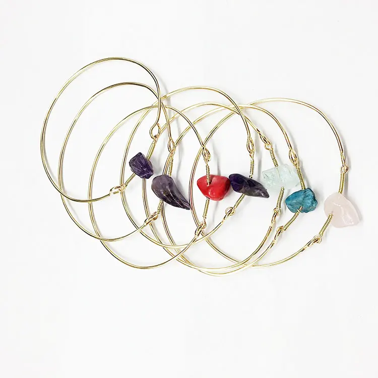 Пляжный браслет Zooying из необработанного хрустального кварца природный исцеляющий стекла в стиле